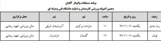 دیدار رده بندی و فینال والیبال آقایان