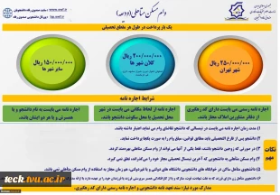 تمدید  زمان ثبت وام های دانشجویی در نیم سال دوم  1400- 1399  تا تاریخ 1400/03/25  7