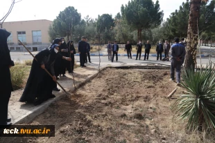 اجرای برنامه جمعی درختکاری در روز ولادت حضرت اباعبدالله الحسین علیه السلام، روز پاسدار و روز درختکاری در دانشکده فنی شهید رجائی کاشان 8