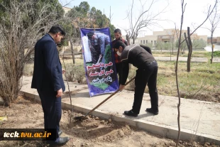 اجرای برنامه جمعی درختکاری در روز ولادت حضرت اباعبدالله الحسین علیه السلام، روز پاسدار و روز درختکاری در دانشکده فنی شهید رجائی کاشان 12