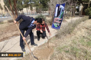 اجرای برنامه جمعی درختکاری در روز ولادت حضرت اباعبدالله الحسین علیه السلام، روز پاسدار و روز درختکاری در دانشکده فنی شهید رجائی کاشان 16