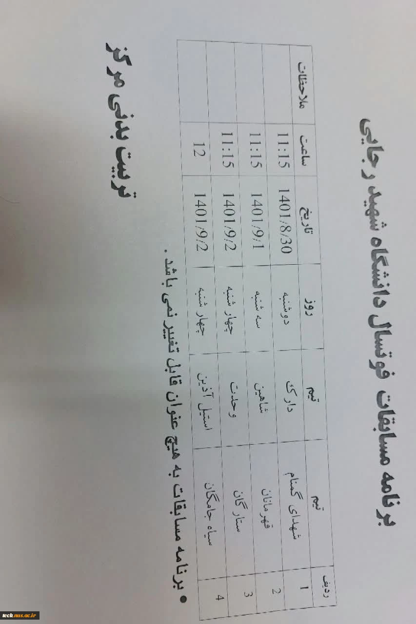 تعطیلی کلیه کلاسها های بعد ازظهر دوشنبه 1401/08/30 از ساعت 14 2